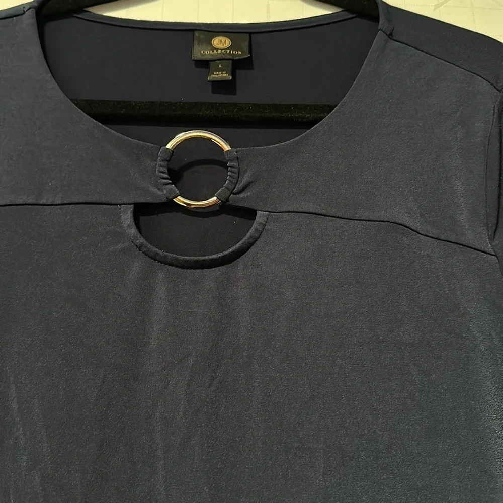 Women size L 3/4 sleeve JM collection soft stretchy fabric